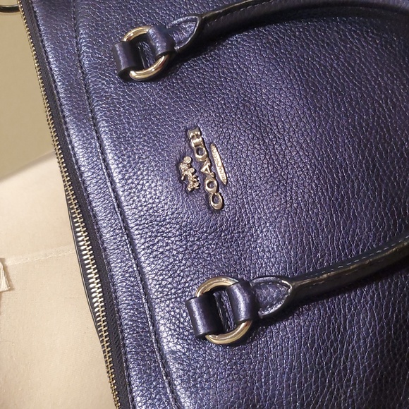 Coach Metallic Blue Mia Bag - Picture 5 of 15